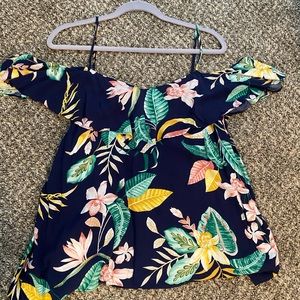 Xl floral off shoulder top